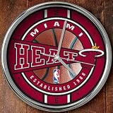 Miami Heat Chrome Wall Clock