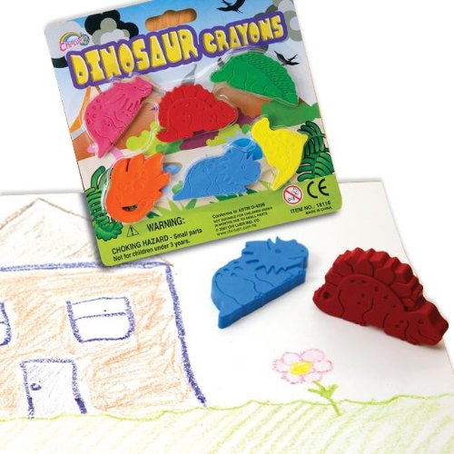 6 Piece Dinosaur Shaped Crayons