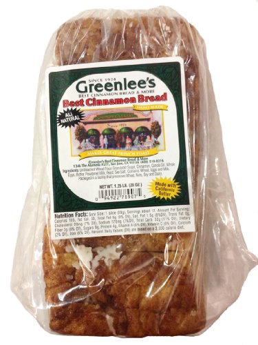 Greenlee's Bakery Cinnamon Bread 20 Oz Loaf (Pack of 2)
