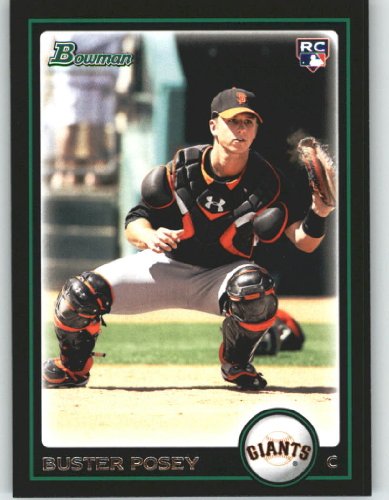 2010 Bowman Baseball Card # 208 Buster Posey RC - San Francisco Giants (RC - Rookie Card) In A Protective Screwdown Case!