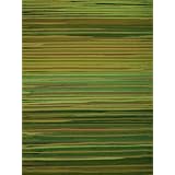 Abstract Painting Forest Trees Green Stripes Art Decor Lines