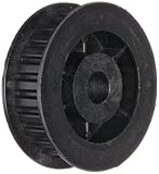 Timing Belt Pulley Nylon Glass Filled, Double Flange, 1/5" Pitch, 3/8" Bore, 1.719" Pitch Diameter