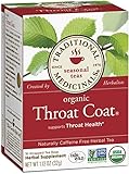 Traditional Medicinals Organic Throat Coat Tea, 16 Tea Bags (Pack of 6)