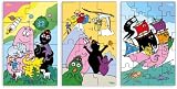 Vilac - 5809 - Jouets En Bois - Boite Forme Barbapapa 3 Puzzles Evolutifs