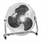 ATL44554 - Floor Fan,18,3Speed,90Degree Tilt,23-3/4x8-1/2x22,Chrome