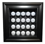 Cabinet Style 20 Golf Ball Display, Black - Acrylic Baseball Display Cases
