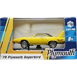 1:87 HO SCALE '70 PLYMOUTH SUPERBIRD (YELLOW) Hot Wheels Vehicle & Acrylic... by Hot Wheels