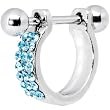 Aqua Gem Helix Cartilage Earring