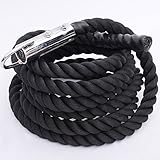 Soozier 20' x 1.5" Undulation Strength Training Battle/Climbing Rope - Black