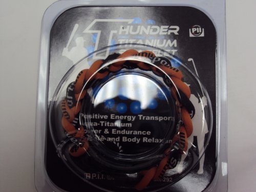 Thunder Titanium Bracelet Energy Balance Orange & Black