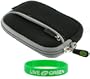 Neoprene Sleeve Case (Black) for Nikon Coolpix S70 Digital Camera Champagne & Beige