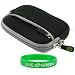 Neoprene Sleeve Case (Black) for Nikon Coolpix S70 Digital Camera Champagne & Beige