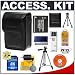 Deluxe Accessory Kit with Soft Leather Case + 4GB SDHC Card + CGA-S005A Battery + Tripod + Cameta Bonus Kit for Panasonic Lumix DMC-FX10, FX12, FX100 & LX2 Digital Cameras