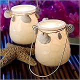 Sea Shell Design Candle Favors (Set of 16) - Baby Shower Gifts & Wedding Favors