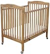 LA Baby Contemporary Style Portable Crib for Institutional Use, Natural LA Baby Contemporary Style Portable Crib for Institutional Use, Natural