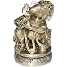 Sitting Ganesha Brass Religious Statues Playing Conch Shell