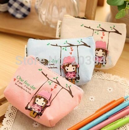 New Swing Girls flower fabric coin bag small purse pouch wallet key bag retail