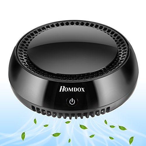 Homdox Car Air Purifier, True HEPA Air Purifier, Car Air Freshener Air Cleaner with Cigarette Adapter