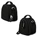 BLACK Mini Slim Compact Protective Travel Digital Camera Carrying Case with Accessory Compartment For Fujifilm FinePix AX500 / AX550 / F600EXR / F660EXR / F750EXR / F770EXR / F505EXR / F500EXR / F605EXR / F665EXR / F550EXR / F775EXR Point And Shoot Compact Digital Camera