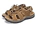 Fitglam Mens Leather Sandals Summer Outdoor Shoes