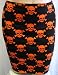 Mosquitohead Women's ORANGE SKULL PRINT PENCIL SKIRT