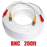 200 Feet Pre-made All-in-One BNC Video and Power Cable with Connectors for  ....