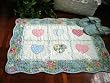 Shabby Chic hearts Frilly/Qulited Bath Rug/Mat20"x30"
