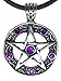 exoticdream Color Star Pentagram Pentacle Pagan Wiccan Witch Gothic Pewter Pendant + 18