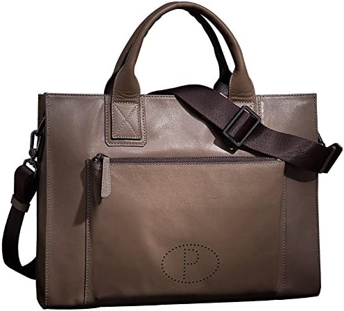 Mens Big Capacity Document Handbag Bussiness Tote Bag Genuine Cattle Hide Bag