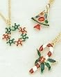Club Pack of 24 Christmas Jewelry Decorative Wreath/Tree/Candy Cane Pendants