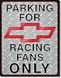 Chevy Racing Parking Tin Sign 12.5"W x 16"H