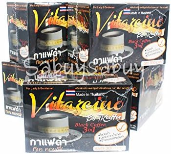 VITAGCINO SLIMMING DIET INSTANT BLACK COFFEE TEA HERB WEIGHT LOSS FAST DRINKING (Pack of 6)