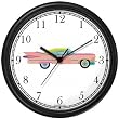 Classic Convertible Car with Wings Wall Clock by WatchBuddy Timepieces (Black Frame)