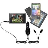 Double Car Charger with tips including a tip for the FLO TV PTV 350 Personal Television - uses Gomadic TipExchange Technology