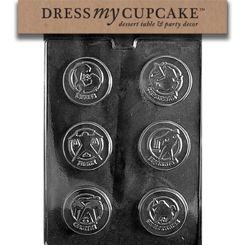 Dress My Cupcake DMCM196B Chocolate Candy Mold, Zodiac Box Set