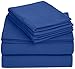Amazon Basics Solid Lightweight Flannel Sheet Set - Queen, Cadet Blue