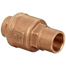 Milwaukee Valve UP1548T Series Bronze Spring Check Valve, Potable Water Service, Solder End