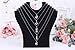 KLOUD City Black Velvet Necklace Display Holder with Stand for 6 Necklace