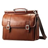 Samsonite Leather Dowel Flapover Business Case