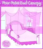 Full Size Four Point Lavendar Bed Canopy