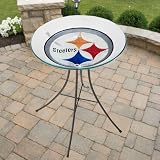 Pittsburgh Steelers Glass Birdbath