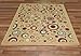 NEW Circles Ivory Modern Design Rubber backed durable Area Rug Carpet 3x5