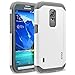 Samsung Galaxy S5 Active Case, RANZ Grey with White Hard Impact Dual Layer Shockproof Bumper Case For Samsung Galaxy S5 Active (G870A) ONLY