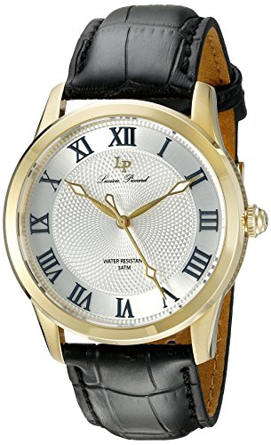 Lucien Piccard Men's LP-40005-YG-02S Olympus Analog Display Japanese Quartz Black Watch