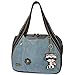Chala Large Bowling Tote Bag with coin purse Indigo (Raccoon - Indigo)