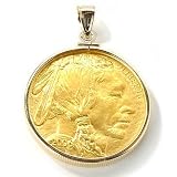 14K Gold 2006 24K American Buffalo Gold Bullion Coin Pendant
