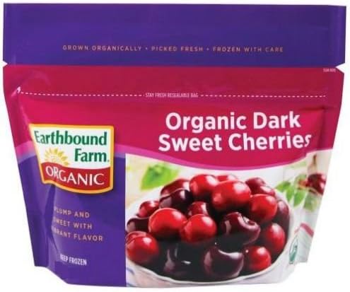 Earthbound Farm Organic Dark Sweet Cherries, 8 Ounce -- 12 per case.