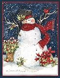 Perfect Timing - Lang Snowman Scarf Boxed Christmas Card, 5.38 x 6.88 Inches, 18 cards with 19 envelopes (1004689)