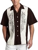 DaVinci  Men's Ryder Woven Shirt,Chocolate/White,Medium