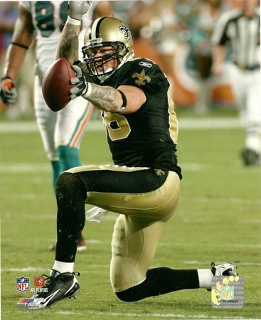 Jeremy Shockey New Orleans Saints Kneeling 8x10 Photo